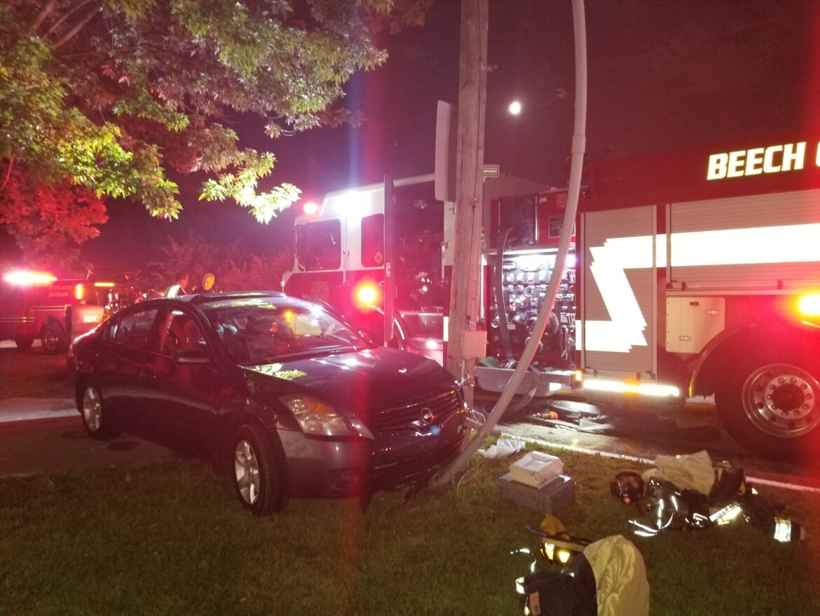 Suspected impaired driver arrested after crashing into Beech Grove fire engine, four firefighters