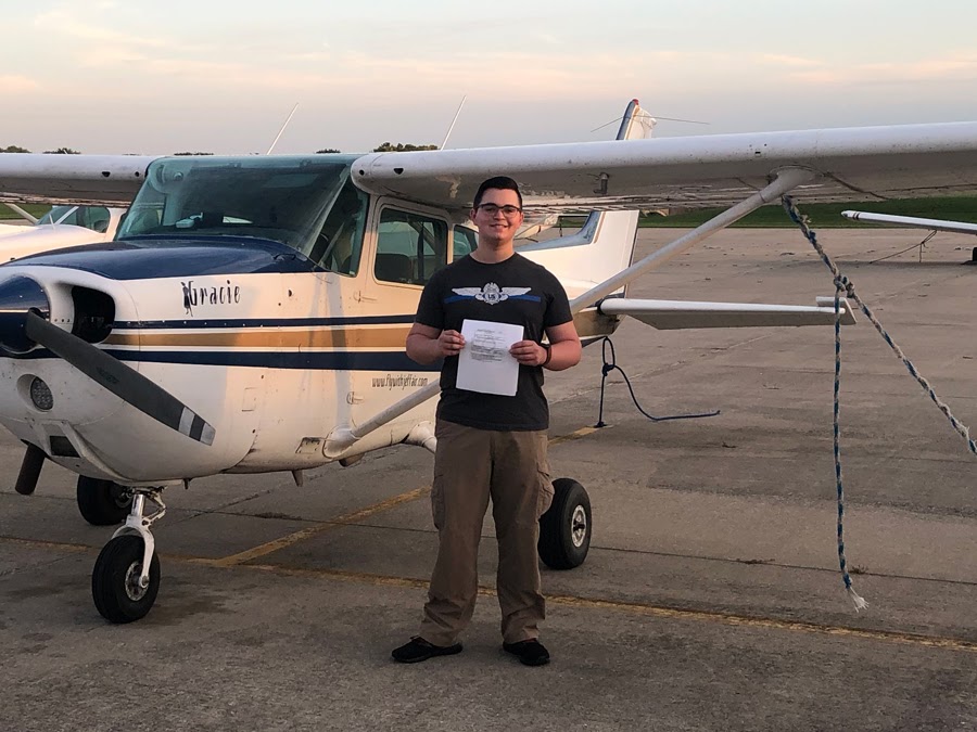 Flying high: Roncalli senior earns pilots license