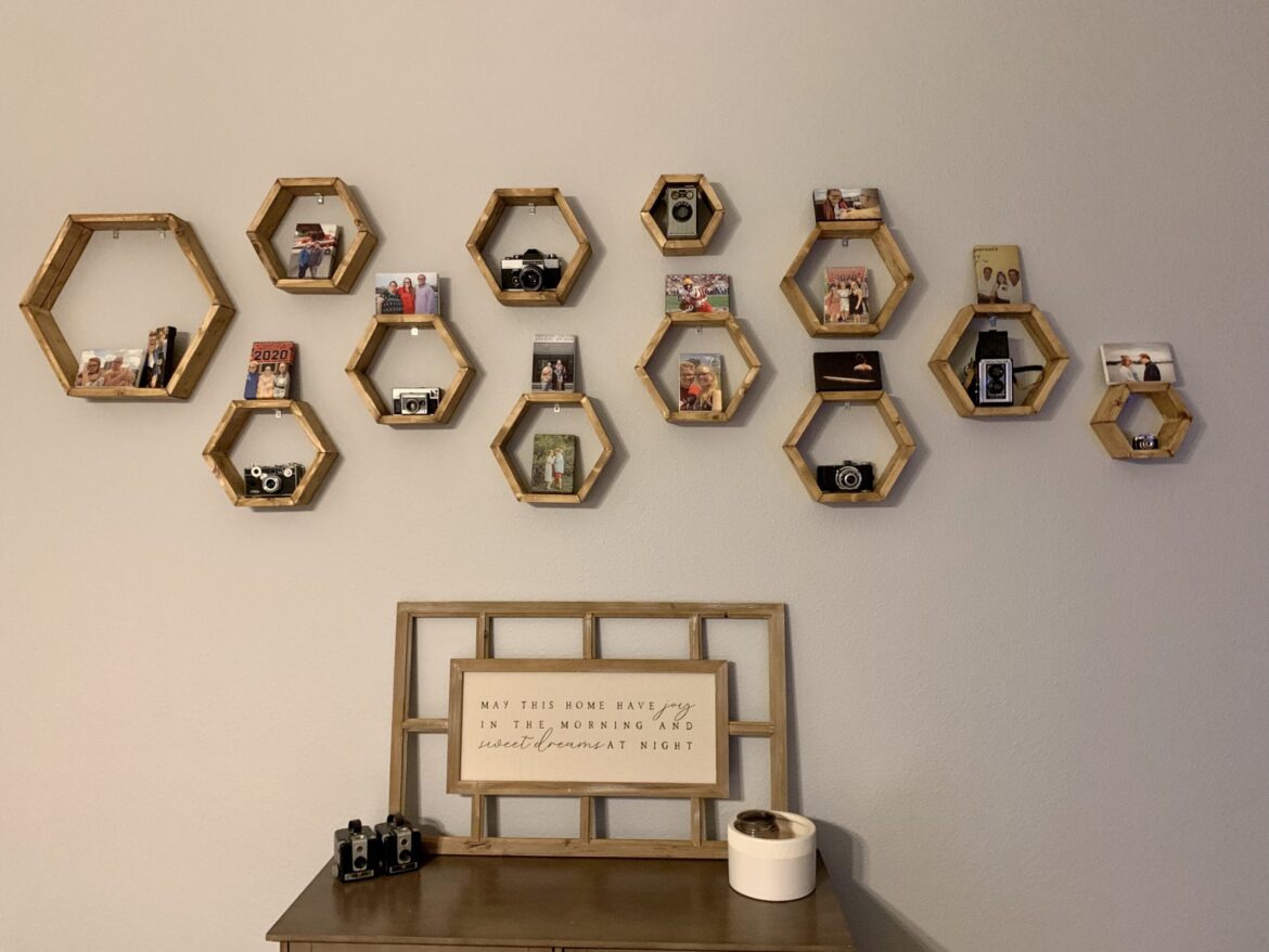 Living Spaces: DIY octagon shelves