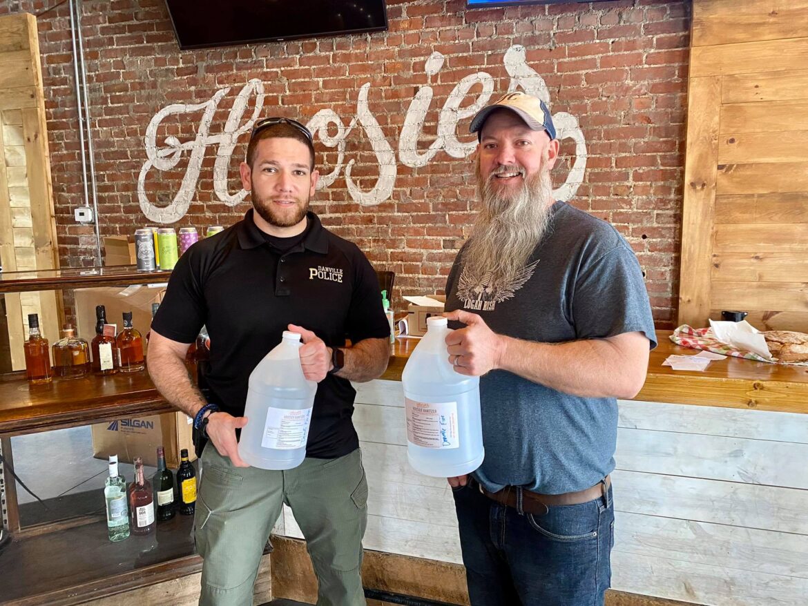 Hoosier Brewing Company donates hand sanitizer to first responders