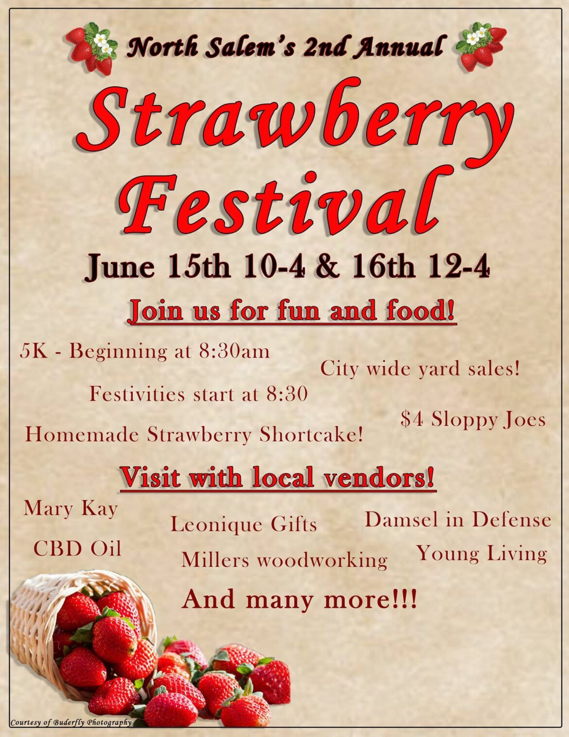 North Salem’s 2nd Annual Strawberry Festival kicks off this weekend